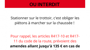 Stationnement gênant ou interdit sur la commune de Vezins