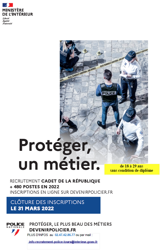 La police nationale recrute sans condition de diplôme